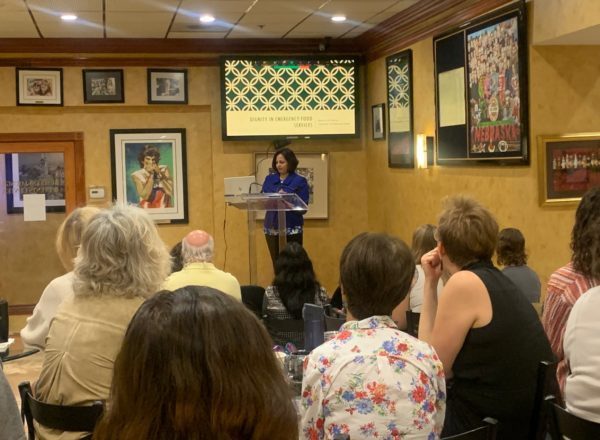 Dr. Rebecca de Souza speaking